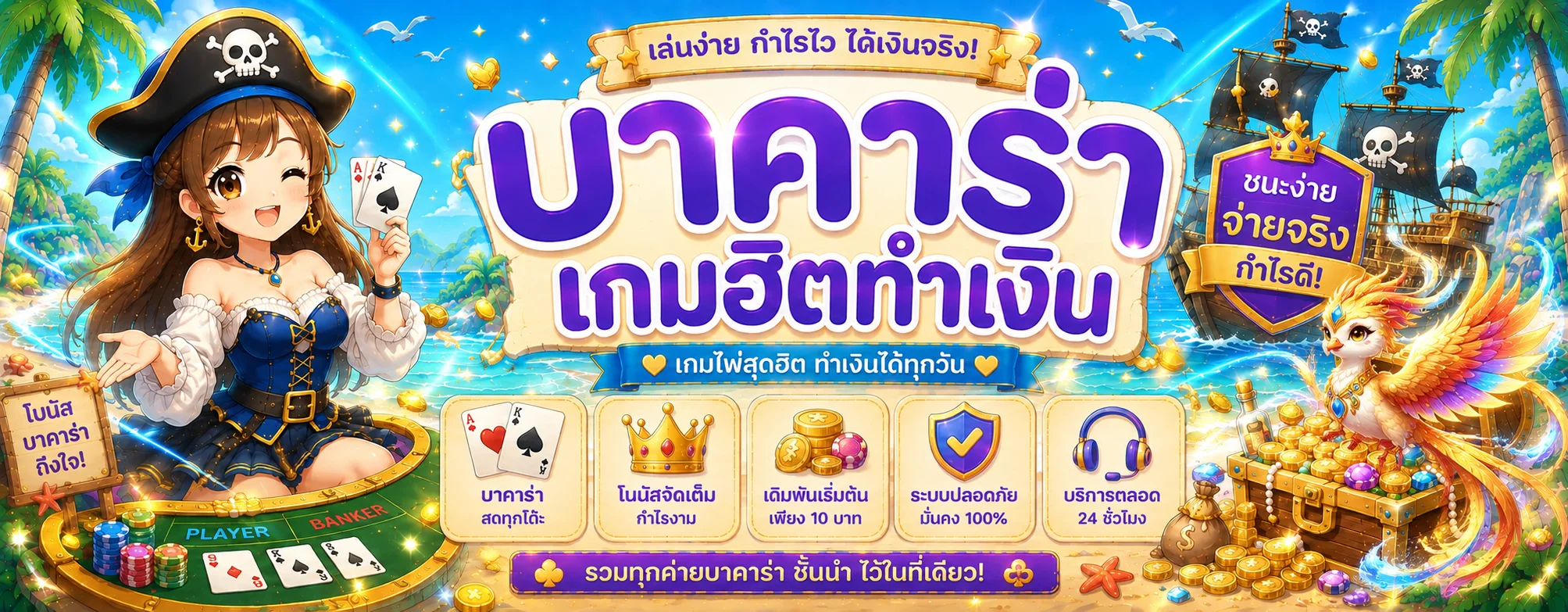 AM08 คาสิโนสดและบาคาร่า